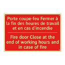 Porte coupe-feu Fermer à la fin /.../ - Fire door Close at the end of /.../