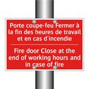 Porte coupe-feu Fermer à la fin /.../ - Fire door Close at the end of /.../