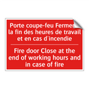 Porte coupe-feu Fermer à la fin /.../ - Fire door Close at the end of /.../