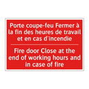 Porte coupe-feu Fermer à la fin /.../ - Fire door Close at the end of /.../