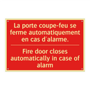 La porte coupe-feu se ferme automatiquement /.../ - Fire door closes automatically /.../