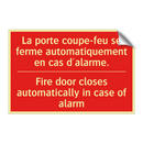 La porte coupe-feu se ferme automatiquement /.../ - Fire door closes automatically /.../