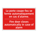 La porte coupe-feu se ferme automatiquement /.../ - Fire door closes automatically /.../