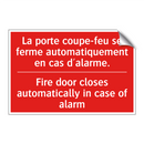 La porte coupe-feu se ferme automatiquement /.../ - Fire door closes automatically /.../