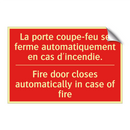 La porte coupe-feu se ferme automatiquement /.../ - Fire door closes automatically /.../