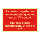La porte coupe-feu se ferme automatiquement /.../ - Fire door closes automatically /.../