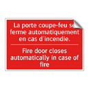 La porte coupe-feu se ferme automatiquement /.../ - Fire door closes automatically /.../
