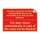 La porte coupe-feu se ferme automatiquement /.../ - Fire door closes automatically /.../