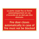 La porte coupe-feu se ferme automatiquement /.../ - Fire door closes automatically /.../