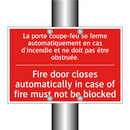 La porte coupe-feu se ferme automatiquement /.../ - Fire door closes automatically /.../