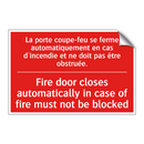 La porte coupe-feu se ferme automatiquement /.../ - Fire door closes automatically /.../