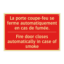 La porte coupe-feu se ferme automatiquement /.../ - Fire door closes automatically /.../