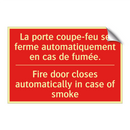 La porte coupe-feu se ferme automatiquement /.../ - Fire door closes automatically /.../