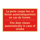 La porte coupe-feu se ferme automatiquement /.../ - Fire door closes automatically /.../