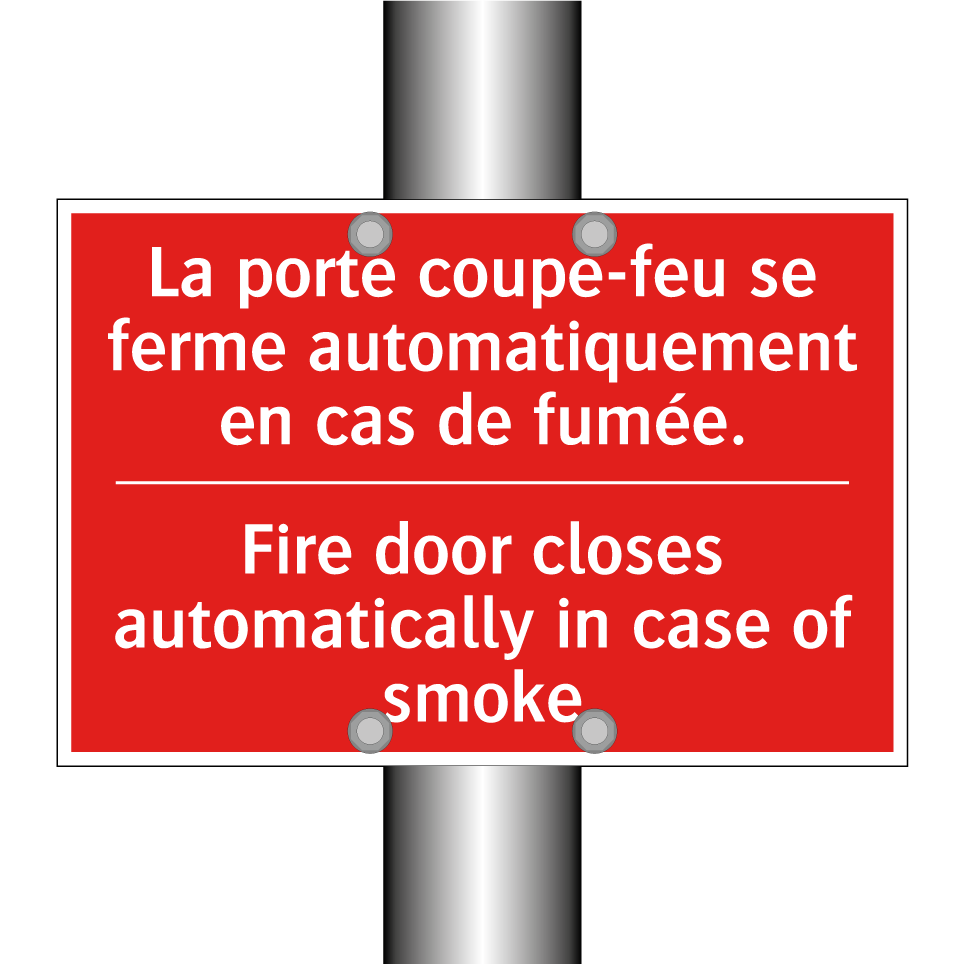 La porte coupe-feu se ferme automatiquement /.../ - Fire door closes automatically /.../