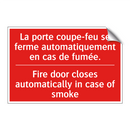 La porte coupe-feu se ferme automatiquement /.../ - Fire door closes automatically /.../