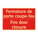 Fermeture de porte coupe-feu - Fire door closure