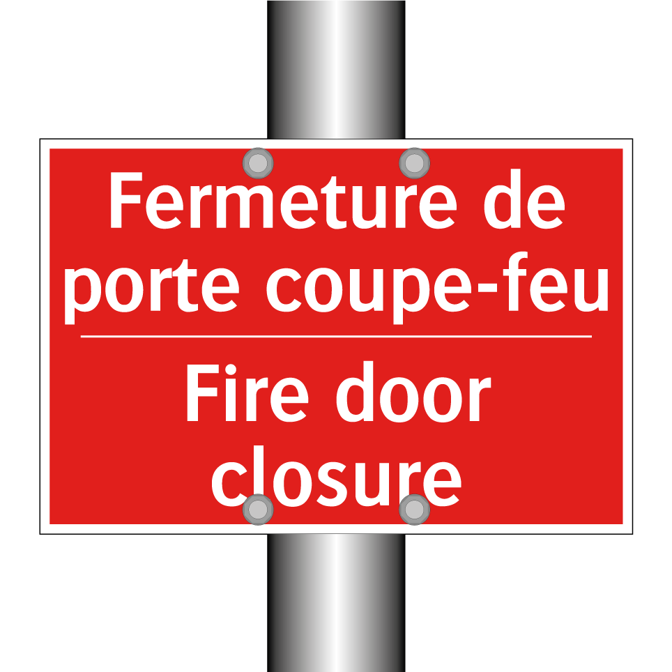 Fermeture de porte coupe-feu - Fire door closure