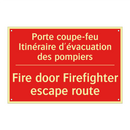 Porte coupe-feu Itinéraire d'évacuation /.../ - Fire door Firefighter escape route /.../