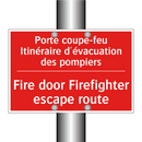 Porte coupe-feu Itinéraire d'évacuation /.../ - Fire door Firefighter escape route /.../