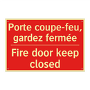 Porte coupe-feu, gardez fermée - Fire door keep closed