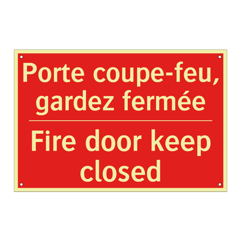 Porte coupe-feu, gardez fermée - Fire door keep closed