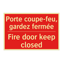 Porte coupe-feu, gardez fermée - Fire door keep closed