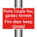 Porte coupe-feu, gardez fermée - Fire door keep closed