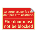 La porte coupe-feu ne doit pas /.../ - Fire door must not be blocked