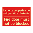 La porte coupe-feu ne doit pas /.../ - Fire door must not be blocked