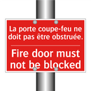 La porte coupe-feu ne doit pas /.../ - Fire door must not be blocked