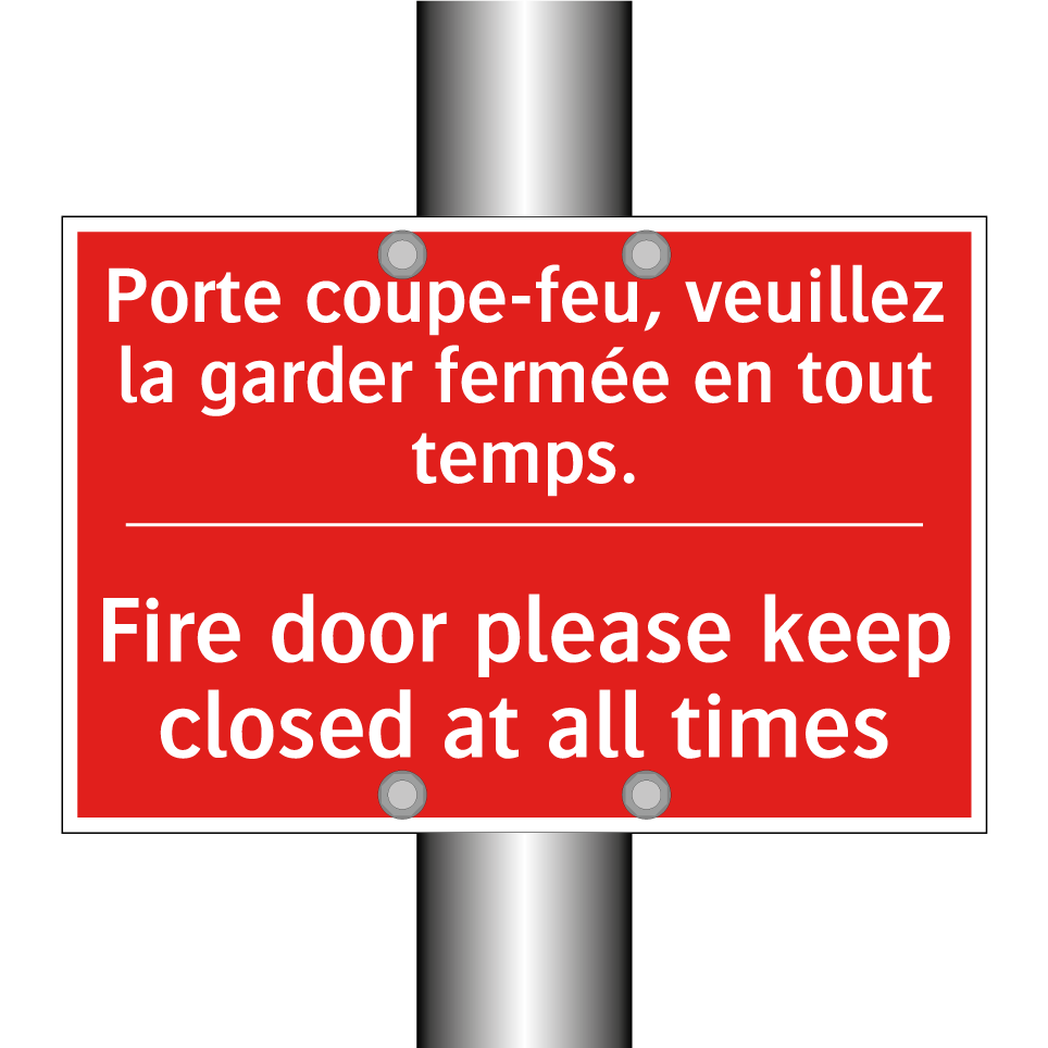 Porte coupe-feu, veuillez la garder /.../ - Fire door please keep closed at /.../