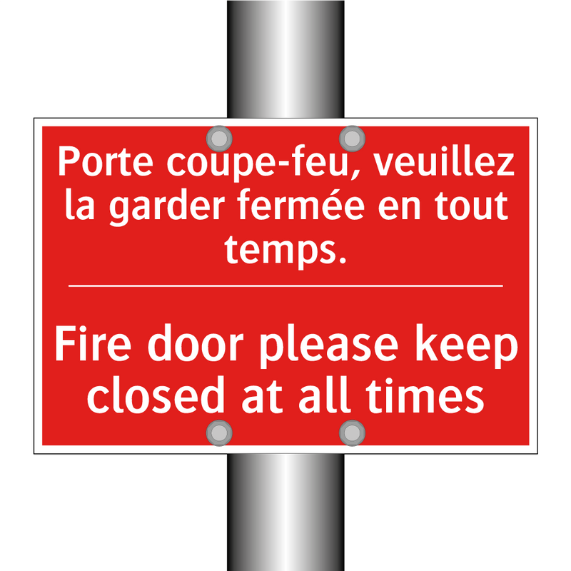 Porte coupe-feu, veuillez la garder /.../ - Fire door please keep closed at /.../