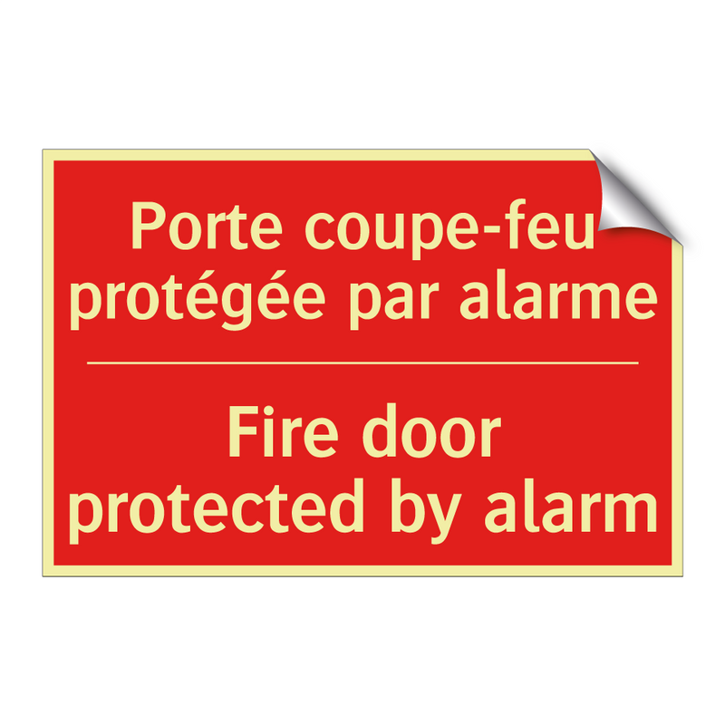 Porte coupe-feu protégée par alarme /.../ - Fire door protected by alarm