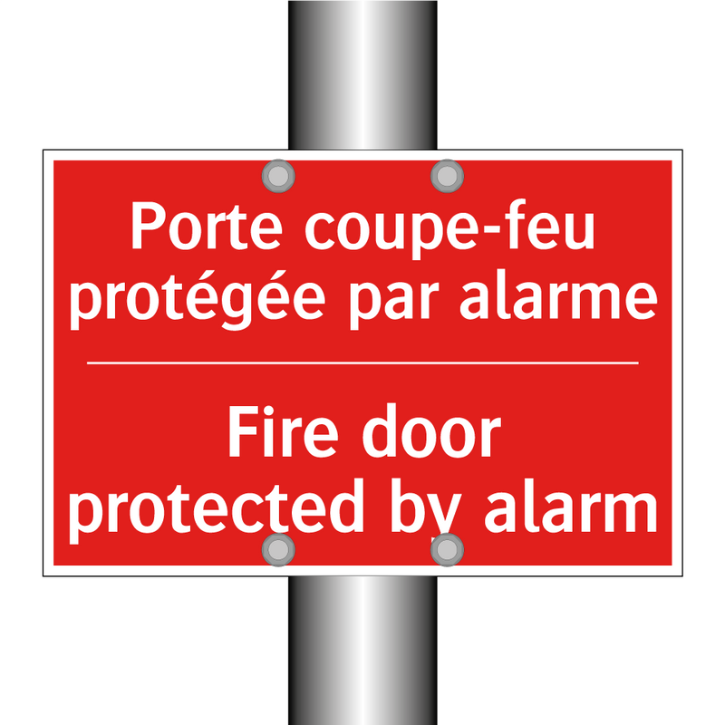 Porte coupe-feu protégée par alarme /.../ - Fire door protected by alarm