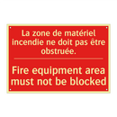 La zone de matériel incendie ne /.../ - Fire equipment area must not be /.../