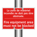 La zone de matériel incendie ne /.../ - Fire equipment area must not be /.../