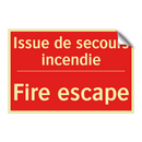Issue de secours incendie - Fire escape