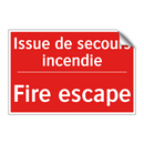 Issue de secours incendie - Fire escape
