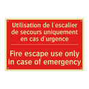 Utilisation de l'escalier de secours /.../ - Fire escape use only in case of /.../