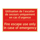 Utilisation de l'escalier de secours /.../ - Fire escape use only in case of /.../