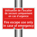 Utilisation de l'escalier de secours /.../ - Fire escape use only in case of /.../