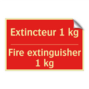Extincteur 1 kg - Fire extinguisher 1 kg