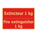 Extincteur 1 kg - Fire extinguisher 1 kg