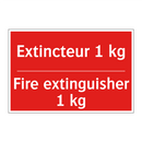 Extincteur 1 kg - Fire extinguisher 1 kg