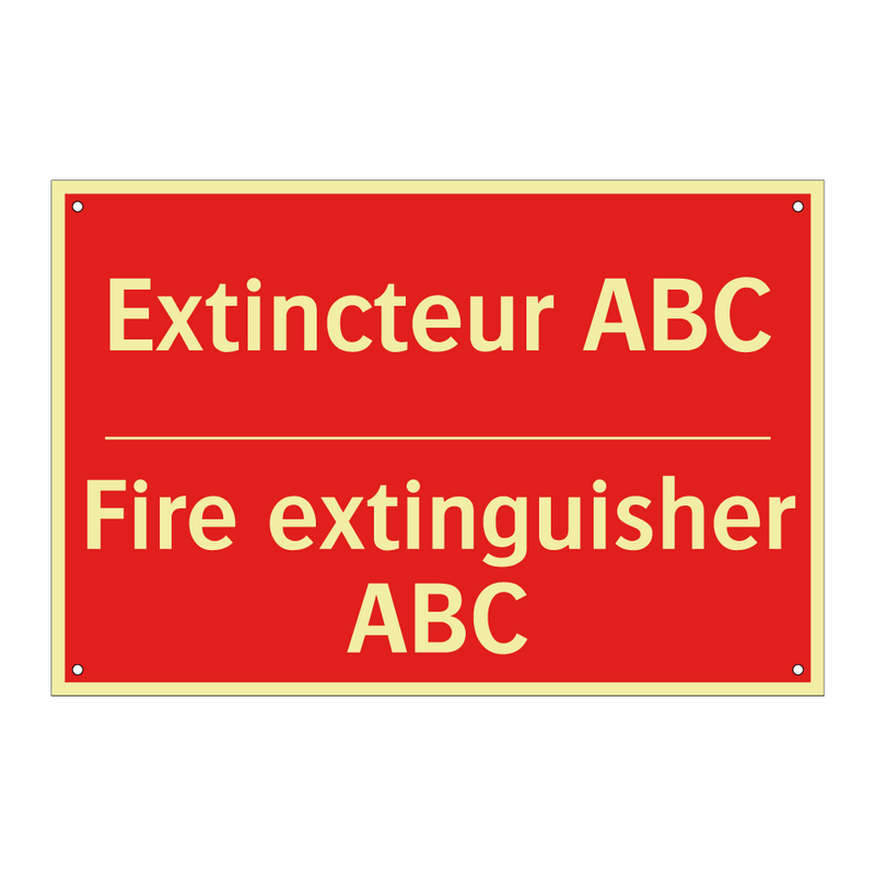 Extincteur ABC - Fire extinguisher ABC