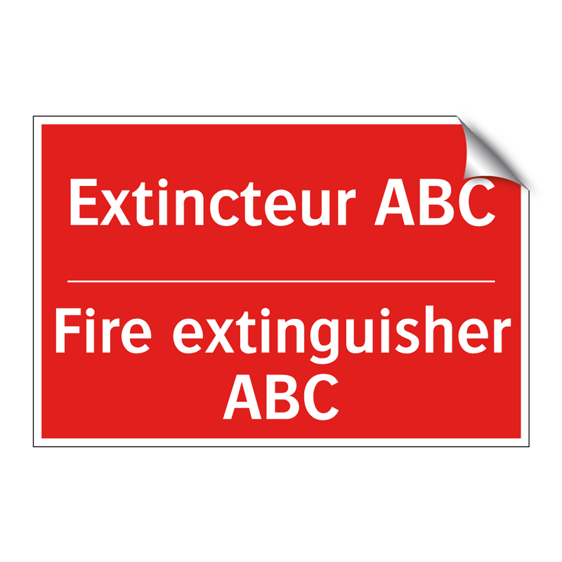 Extincteur ABC - Fire extinguisher ABC
