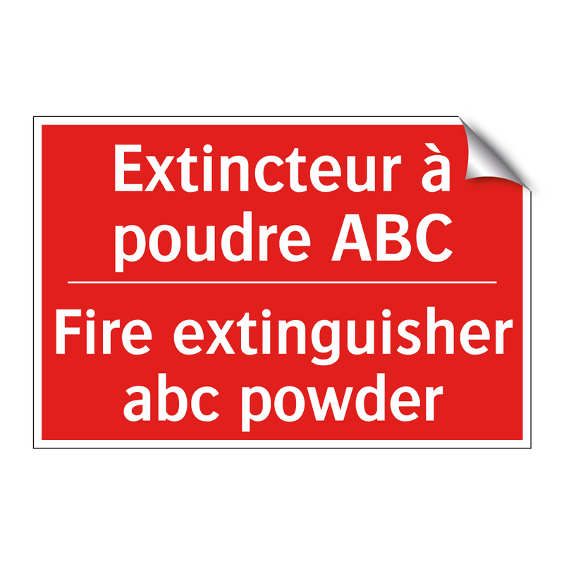 Extincteur à poudre ABC - Fire extinguisher abc powder