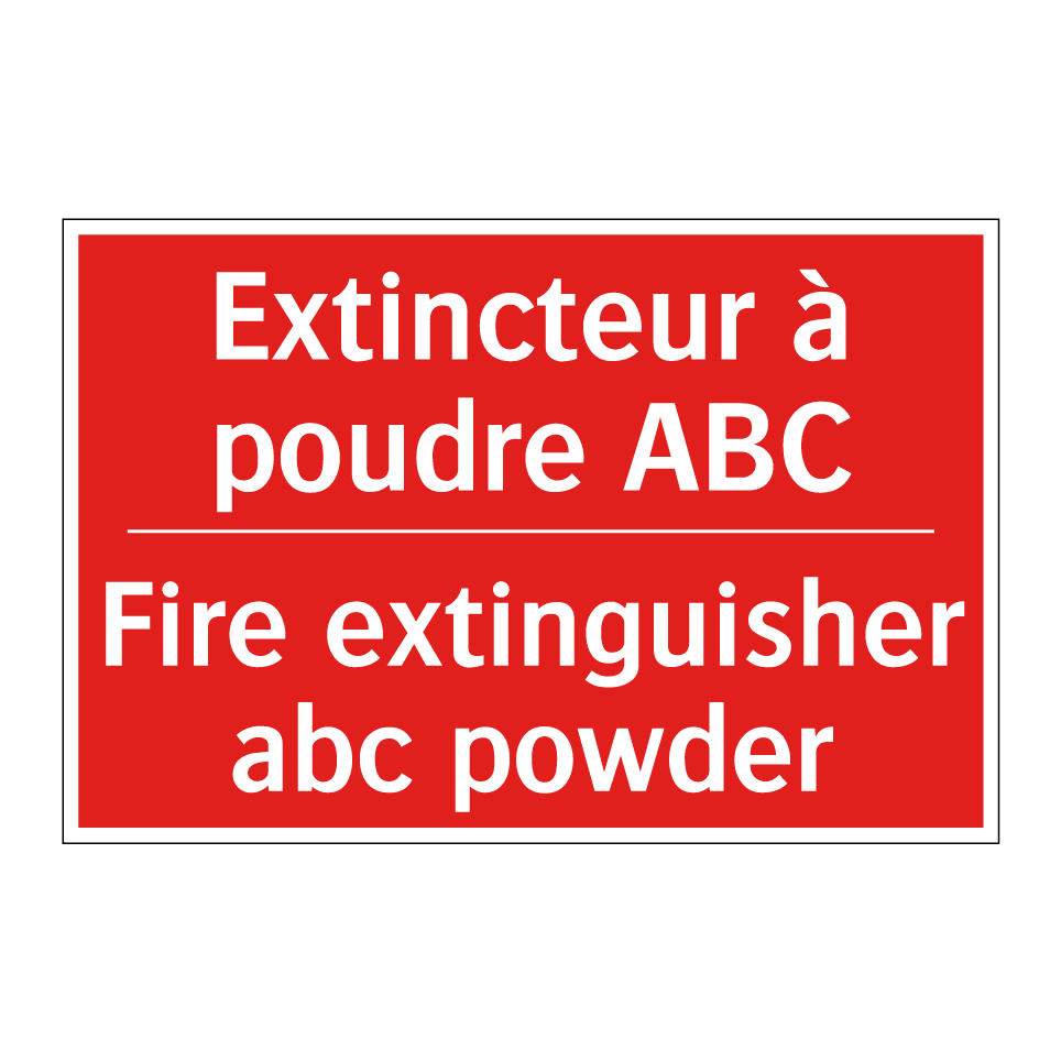 Extincteur à poudre ABC - Fire extinguisher abc powder