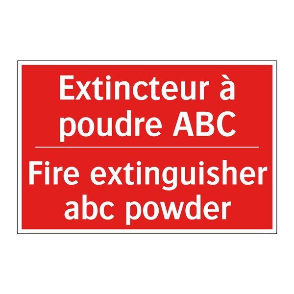 Extincteur à poudre ABC - Fire extinguisher abc powder